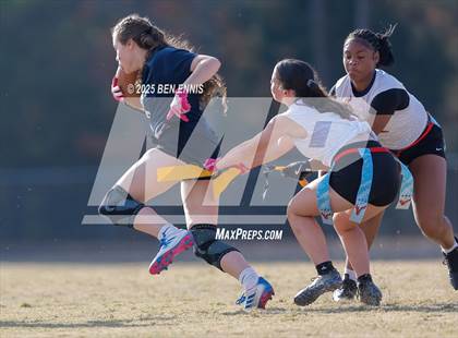 Thumbnail 2 in St. Anne-Pacelli vs. Mount de Sales Academy (GIAA Flag Football Championship) photogallery.