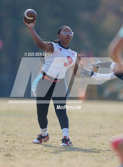 Thumbnail 2 in St. Anne-Pacelli vs. Mount de Sales Academy (GIAA Flag Football Championship) photogallery.