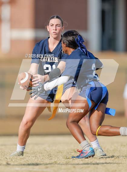 Thumbnail 1 in St. Anne-Pacelli vs. Mount de Sales Academy (GIAA Flag Football Championship) photogallery.