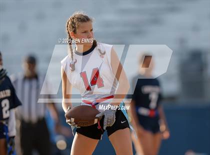 Thumbnail 2 in St. Anne-Pacelli vs. Mount de Sales Academy (GIAA Flag Football Championship) photogallery.