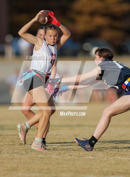 Thumbnail 3 in St. Anne-Pacelli vs. Mount de Sales Academy (GIAA Flag Football Championship) photogallery.