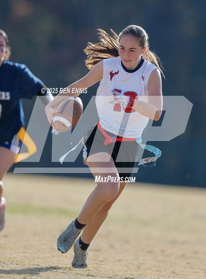Thumbnail 1 in St. Anne-Pacelli vs. Mount de Sales Academy (GIAA Flag Football Championship) photogallery.