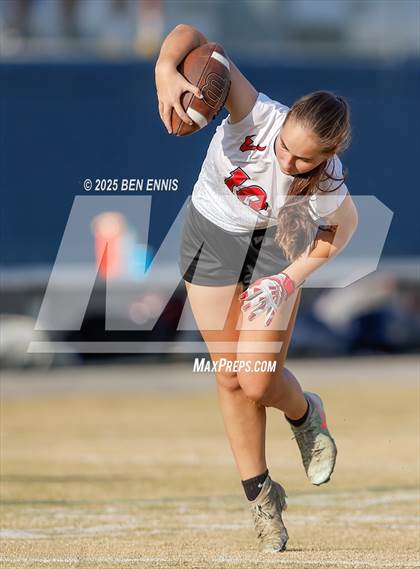 Thumbnail 3 in St. Anne-Pacelli vs. Mount de Sales Academy (GIAA Flag Football Championship) photogallery.