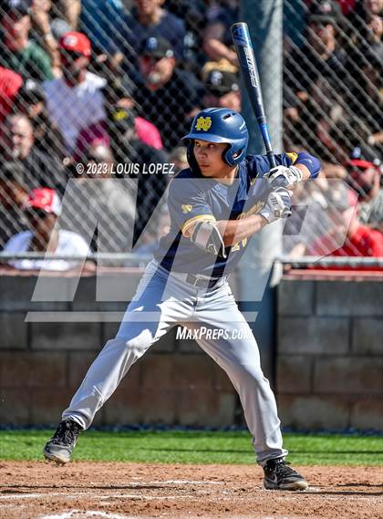 Thumbnail 1 in Notre Dame (SO) @ Corona (CIF SS DIV 1 Quarter Final Playoff) photogallery.
