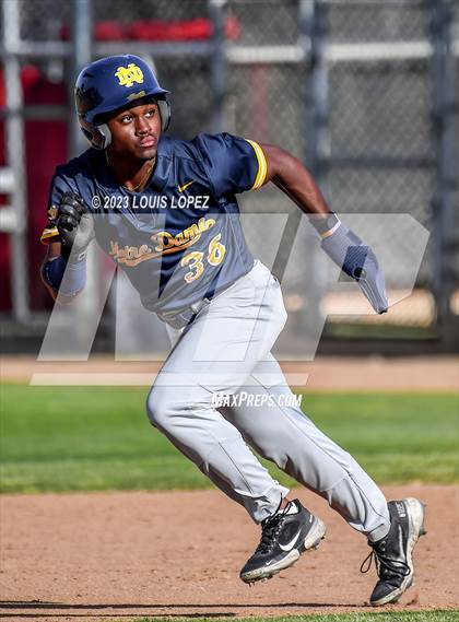 Thumbnail 1 in Notre Dame (SO) @ Corona (CIF SS DIV 1 Quarter Final Playoff) photogallery.