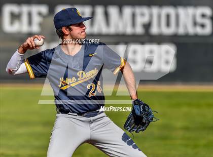 Thumbnail 1 in Notre Dame (SO) @ Corona (CIF SS DIV 1 Quarter Final Playoff) photogallery.