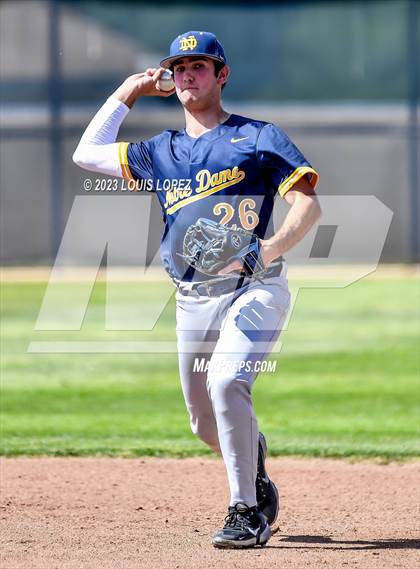 Thumbnail 1 in Notre Dame (SO) @ Corona (CIF SS DIV 1 Quarter Final Playoff) photogallery.