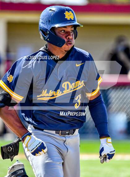 Thumbnail 2 in Notre Dame (SO) @ Corona (CIF SS DIV 1 Quarter Final Playoff) photogallery.