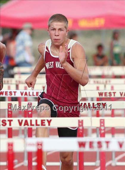 Thumbnail 1 in CIF NS Masters Track & Field Championships (Boys/Girls 110/100 Hurdles) photogallery.