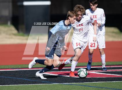 Thumbnail 1 in Lee [Robert E.] vs Bellarmine College Prep (North Texas Elite Showcase) photogallery.