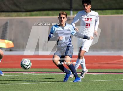 Thumbnail 2 in Lee [Robert E.] vs Bellarmine College Prep (North Texas Elite Showcase) photogallery.