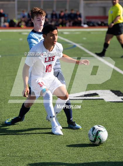 Thumbnail 3 in Lee [Robert E.] vs Bellarmine College Prep (North Texas Elite Showcase) photogallery.