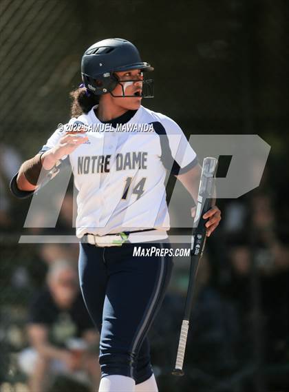 Thumbnail 2 in Long Beach Poly @ Notre Dame (SO) (CIF SS D3 first Round) photogallery.