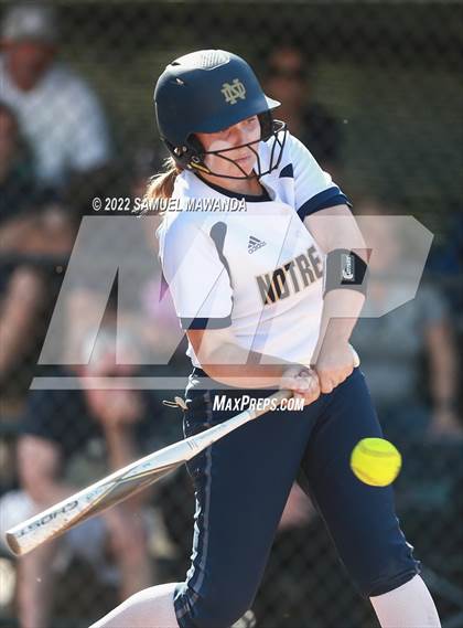 Thumbnail 1 in Long Beach Poly @ Notre Dame (SO) (CIF SS D3 first Round) photogallery.