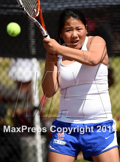 Thumbnail 2 in CHSAA 5A Girls Tennis Championships photogallery.