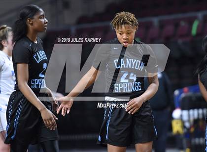 Thumbnail 2 in Canyon Springs vs. Villa Maria Academy (Tarkanian Classic) photogallery.