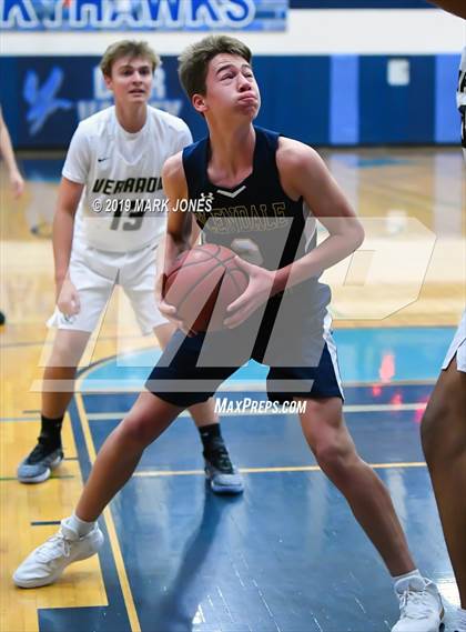 Thumbnail 3 in Verrado vs. Glendale Prep Academy (Sunnyslope Hoopsgiving Basketball Tournament) photogallery.