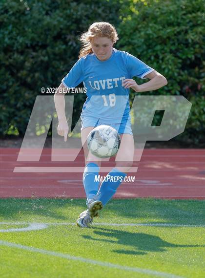 Thumbnail 2 in King's Ridge Christian vs. Lovett (GHSA Private Round 1) photogallery.