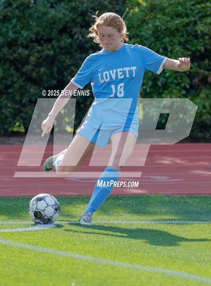 Thumbnail 1 in King's Ridge Christian vs. Lovett (GHSA Private Round 1) photogallery.