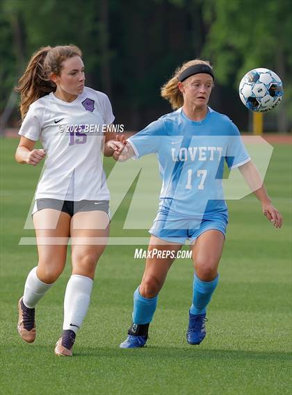 Thumbnail 1 in King's Ridge Christian vs. Lovett (GHSA Private Round 1) photogallery.