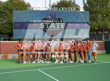 Thumbnail 2 in The Woodlands vs Round Rock Westwood (UIL 6A Team Tennis Final) <B>Only One Team</B> photogallery.