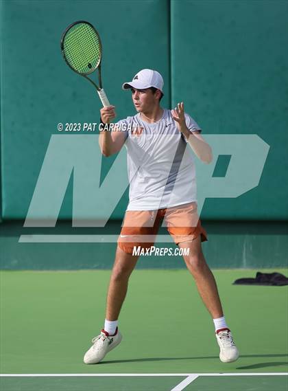 Thumbnail 3 in The Woodlands vs Round Rock Westwood (UIL 6A Team Tennis Final) <B>Only One Team</B> photogallery.