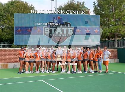 Thumbnail 3 in The Woodlands vs Round Rock Westwood (UIL 6A Team Tennis Final) <B>Only One Team</B> photogallery.