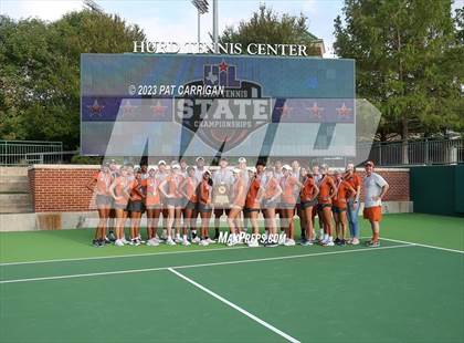 Thumbnail 3 in The Woodlands vs Round Rock Westwood (UIL 6A Team Tennis Final) <B>Only One Team</B> photogallery.
