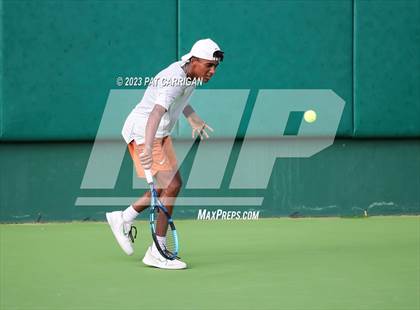 Thumbnail 1 in The Woodlands vs Round Rock Westwood (UIL 6A Team Tennis Final) <B>Only One Team</B> photogallery.