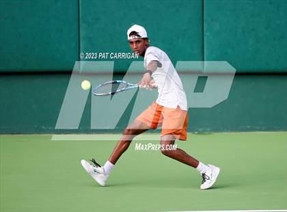 Thumbnail 3 in The Woodlands vs Round Rock Westwood (UIL 6A Team Tennis Final) <B>Only One Team</B> photogallery.