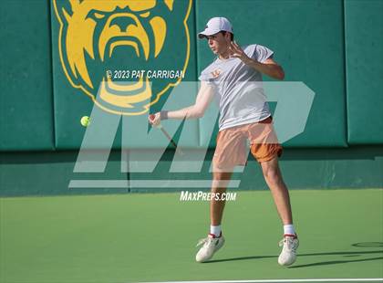 Thumbnail 2 in The Woodlands vs Round Rock Westwood (UIL 6A Team Tennis Final) <B>Only One Team</B> photogallery.