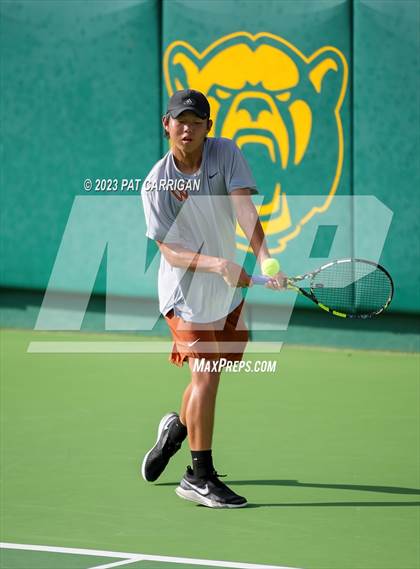 Thumbnail 2 in The Woodlands vs Round Rock Westwood (UIL 6A Team Tennis Final) <B>Only One Team</B> photogallery.