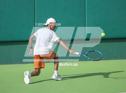 Thumbnail 3 in The Woodlands vs Round Rock Westwood (UIL 6A Team Tennis Final) <B>Only One Team</B> photogallery.