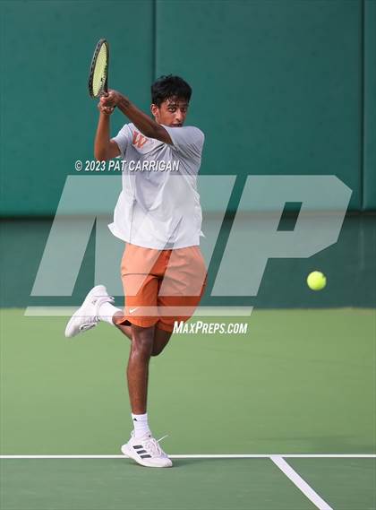 Thumbnail 2 in The Woodlands vs Round Rock Westwood (UIL 6A Team Tennis Final) <B>Only One Team</B> photogallery.