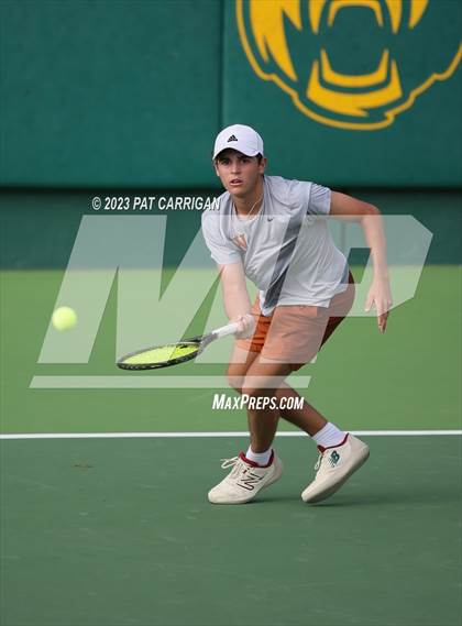 Thumbnail 2 in The Woodlands vs Round Rock Westwood (UIL 6A Team Tennis Final) <B>Only One Team</B> photogallery.