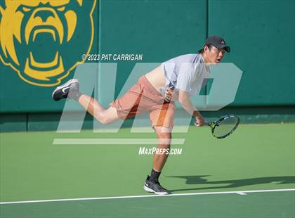Thumbnail 2 in The Woodlands vs Round Rock Westwood (UIL 6A Team Tennis Final) <B>Only One Team</B> photogallery.