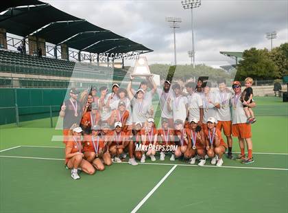 Thumbnail 3 in The Woodlands vs Round Rock Westwood (UIL 6A Team Tennis Final) <B>Only One Team</B> photogallery.