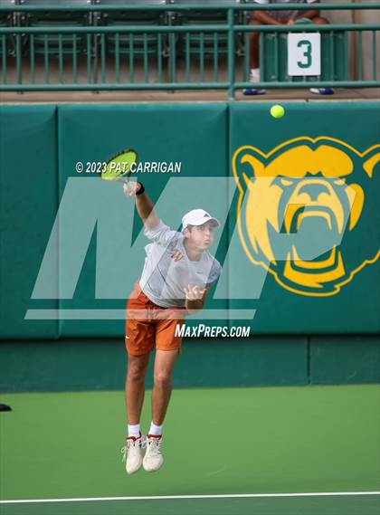Thumbnail 3 in The Woodlands vs Round Rock Westwood (UIL 6A Team Tennis Final) <B>Only One Team</B> photogallery.