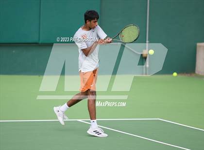 Thumbnail 1 in The Woodlands vs Round Rock Westwood (UIL 6A Team Tennis Final) <B>Only One Team</B> photogallery.