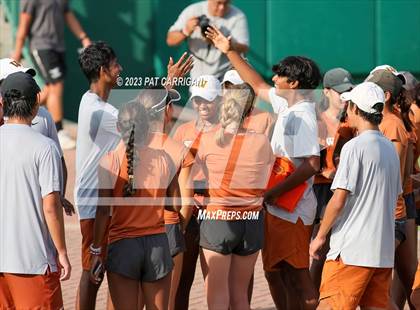 Thumbnail 3 in The Woodlands vs Round Rock Westwood (UIL 6A Team Tennis Final) <B>Only One Team</B> photogallery.