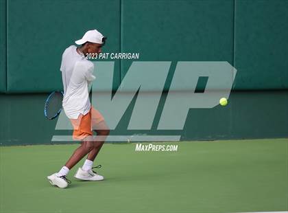 Thumbnail 3 in The Woodlands vs Round Rock Westwood (UIL 6A Team Tennis Final) <B>Only One Team</B> photogallery.