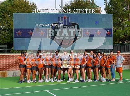 Thumbnail 1 in The Woodlands vs Round Rock Westwood (UIL 6A Team Tennis Final) <B>Only One Team</B> photogallery.