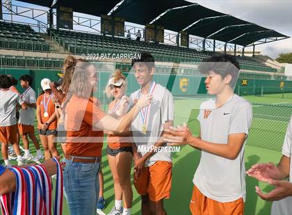 Thumbnail 2 in The Woodlands vs Round Rock Westwood (UIL 6A Team Tennis Final) <B>Only One Team</B> photogallery.