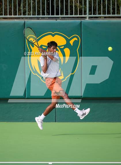 Thumbnail 2 in The Woodlands vs Round Rock Westwood (UIL 6A Team Tennis Final) <B>Only One Team</B> photogallery.