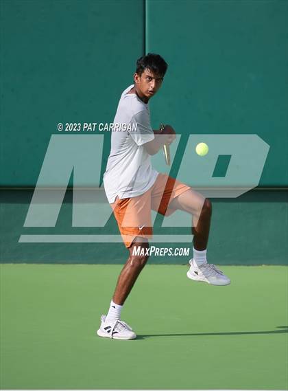 Thumbnail 2 in The Woodlands vs Round Rock Westwood (UIL 6A Team Tennis Final) <B>Only One Team</B> photogallery.