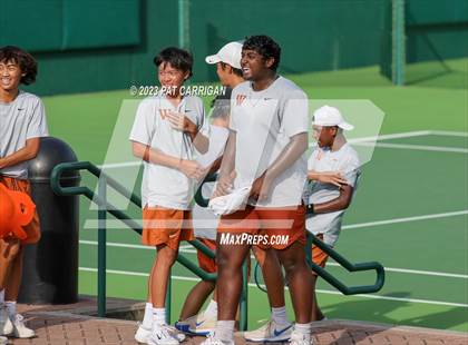Thumbnail 1 in The Woodlands vs Round Rock Westwood (UIL 6A Team Tennis Final) <B>Only One Team</B> photogallery.