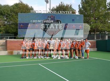 Thumbnail 2 in The Woodlands vs Round Rock Westwood (UIL 6A Team Tennis Final) <B>Only One Team</B> photogallery.
