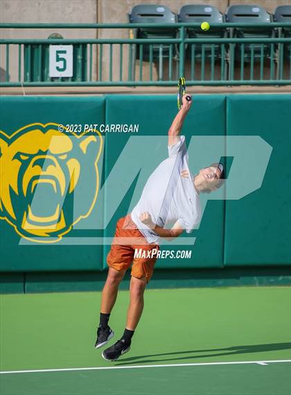 Thumbnail 2 in The Woodlands vs Round Rock Westwood (UIL 6A Team Tennis Final) <B>Only One Team</B> photogallery.
