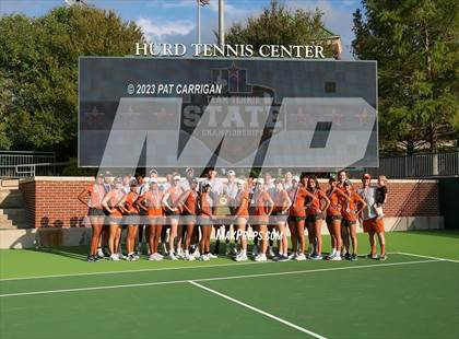Thumbnail 3 in The Woodlands vs Round Rock Westwood (UIL 6A Team Tennis Final) <B>Only One Team</B> photogallery.