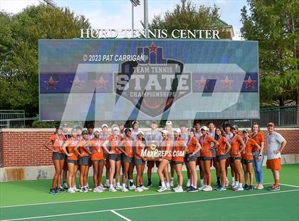 Thumbnail 2 in The Woodlands vs Round Rock Westwood (UIL 6A Team Tennis Final) <B>Only One Team</B> photogallery.